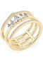 Sofia Gold Sculptural Ring with Zirconia in 925 Silver - 2