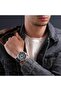 Luang White Dial Navy Blue Leather Strap Gents Automatic Watch With Stainless Steel Case - 8