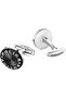 Rim Black Cufflinks With Stainless Steel Logo - 3