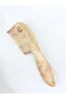 مشط عظمي مصنوع يدويًا 100% من العظم الطبيعي المطرز، مشط من قرن الصفصاف مع مقبض بني اللون - 3