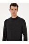 Anthracite Melange Slim Fit Quarter Collar Knitwear Sweater 50315728-Vr081 - 2