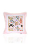 Orient Charm – Fringed Velvet Throw Pillow Cover with Fan and Pearl Border Design - 43X43Cm - 2