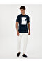 Navy Blue Regular Fit 100% Cotton Crew Neck T-Shirt 50302576-Vr033 - 4