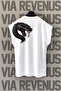 Snake Back Printed Zero Sleeve Crew Neck Sports Tshirt