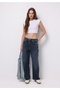 Baggy Fit Women's Indigo Jean Pants - 3