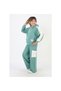 Girl's Knitwear Hoodie Tracksuit Set with Pocket and Sleeve Detail - 2