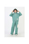 Girl's Knitwear Hoodie Tracksuit Set with Pocket and Sleeve Detail