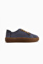 Judi Genuine Leather Blue Comfortable Sole Women's Sneakers - 2