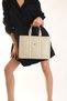 Women's Mint Green Colored Modern Designed Shoulder and Hand Bag with Leather-Look Scarf Details - 4