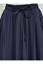 Beli Lace-Up Elastic Pocketed Combed Cotton Skirt -Laci - 6
