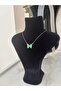 Glittering Butterfly Figured Steel Necklace - 5