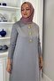 Güneş Knitwear Dress Gray - 4