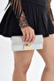 Striped Chupra Nal Stone Silver Gold Lockable Evening Dress Bag - 6