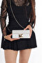 Striped Chupra Nal Stone Silver Gold Lockable Evening Dress Bag - 4