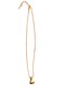 Stainless Steel Initial Necklace Chunky Bubble Pendant Trendy Jewelry Gift for Women&Girls Letter L