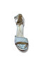 Women's Silver Heeled Shoes - 6