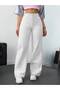 Harry 90's White Lycra Super Extra High Waist Palazzo Loose Jeans (Does Not Show the Inner Waist) - 4