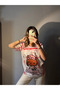 Hello Kitty Pink Baseball Design Oversize Unisex T-Shirt - 5