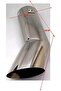 FLAK Sports Performance Bolt-On Resonated Muffler Slant Exhaust Tip with Clamps and Adapters for Uni - 6