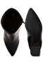 Women Black Suede Back Panel High Ankle Boots - 4