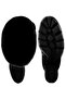 Women Black High Block Heeled Faux Suede Long Boots - 4