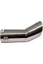 FLAK Sports Performance Bolt-On Resonated Muffler Slant Exhaust Tip with Clamps and Adapters for Uni - 2