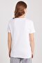 Women's Slim Fit Tight-Fitting Cotton Soft Textured Lycra Plain Basic White V-Neck T-Shirt Blouse - 7
