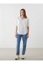 Nevavm with a Difference Lcw Comfort White V-Neck Modal Blended Oversize Women's T-Shirt - S5Nq14Z8-Q6K - 2