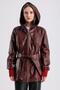 Maroquin Leather Alicia Women's Hooded Leather Coat - 3