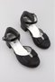 Girl's Black Evening Dress with Glitter Sand Detail and Bow Shoes - 5
