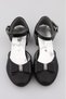 Girl's Black Evening Dress with Glitter Sand Detail and Bow Shoes - 2