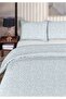 Elegant 100% Cotton Single Duvet Cover Set 160X220Cm Baby Blue - 2