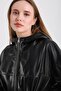 Maroquin Leather Alicia Women's Hooded Leather Coat - 5