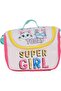 Girl's Three-Eyed Pink/Yellow Elementary School Triple School Bag Set - Super Girl - Ppset5220 - 3