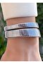 Silver Color White Dial Snake Watch, Wrap Around Watch, Women's Wristwatch - 6