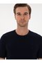 Navy Blue Slim Fit Crew Neck Knitwear T-Shirt 50314608-Vr033 - 2