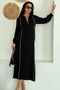 Women's Polo Neck Half Zipper Long Modal Dress - 6