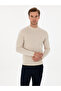 Beige Slim Fit Wool Blend Quarter Fisherman Basic Knitwear Sweater 50315295-Vr011 - 3
