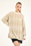 51118 - Stylish Comfortable Silvery Women's Knitwear Long Sweater - 3
