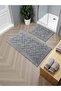 Mariveaa Cotton Bath Mat Set (60X100)(50X60)Gray+