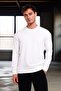 Wenders Relax Fit Basic Brushed Interlock Crew Neck Men's Sweatshirt - White - 8