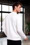 Wenders Relax Fit Basic Brushed Interlock Crew Neck Men's Sweatshirt - White - 5