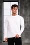 Wenders Relax Fit Basic Brushed Interlock Crew Neck Men's Sweatshirt - White - 7