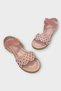 Women's Single Strap Rubber Detailed Laser Cut Summer Sandals Pudra - 2