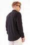 Men's Regular Fit Long Sleeve Black Shirt - 5