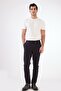 Men's Slim Fit Navy Blue Trousers - 4