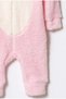 Winter Sweet Welsoft Zippered Hooded Baby Jumpsuit with Chest Detail - 5