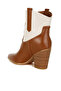 Women Two Tone Cowboy Boots in Tan and Off White - 4