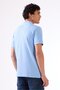 Men's Slim Fit Polo Collar Blue T-Shirt - 4