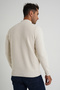 Men's Short Zip-Up Standing Collar Selanik Knitted Wool Sweater Trist-5358 - 3